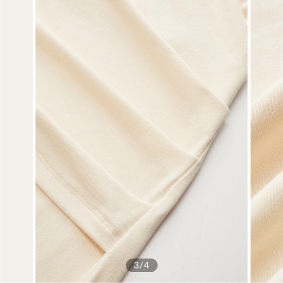 NWT Commense Pleated Fishtail Long Dress - Apricot / XL - Picture 3 of 7